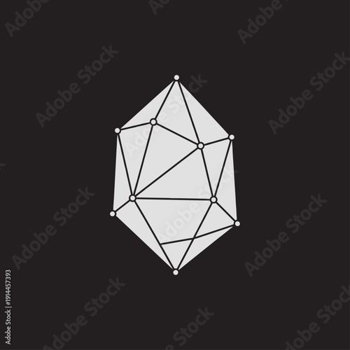 low poly logo flat vector design