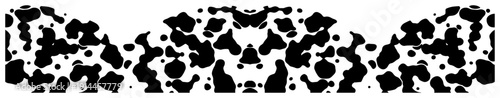 Horizontal border design with black and white cow print animal spots