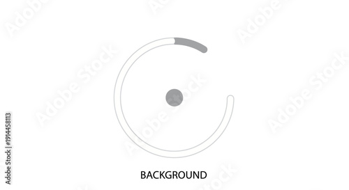 Gray Circle Icon with Loading Indicator.
