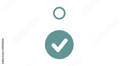 Green checkmark icon with circle.