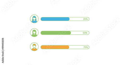 Loading progress bar icons.