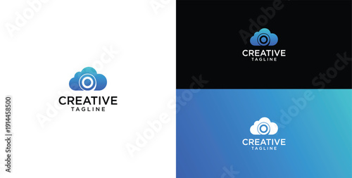 Digital technology logo icon vector. O initial logo design.