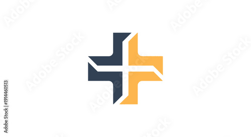 Medical Cross Symbol Logo Design.