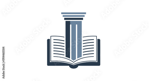 Open Book with Column Icon.