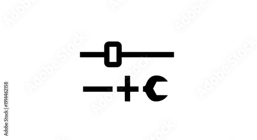 Resistor Electronic Component Symbol.