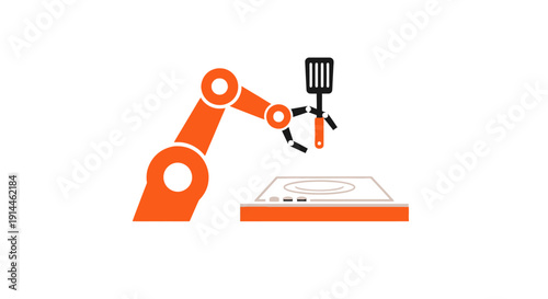 Robotic Arm Holding a Spatula.