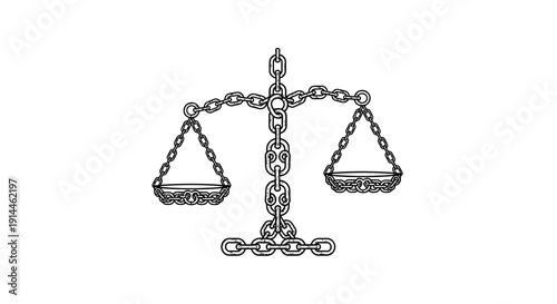 Scales of justice balance symbol.