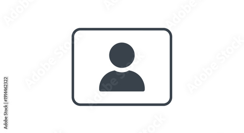 Simple User Profile Icon Design.