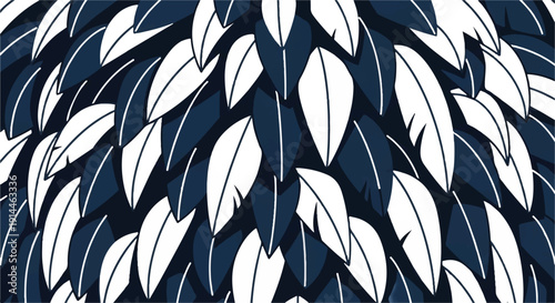 Seamless Navy and White Organic Pattern for High-End Branding and Modern Textile Design Solutions