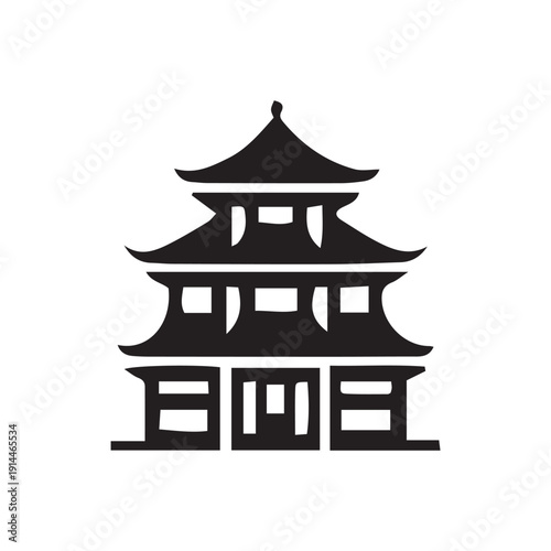 vector illustration of a temple