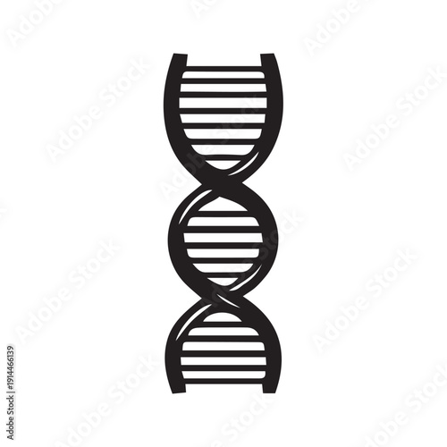dna strand on white background