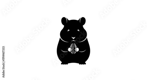 Cute Black Bear Illustration Holding a Fish for Nature and Wildlife Enthusiasts