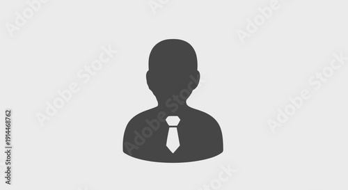 Businessman silhouette with tie.