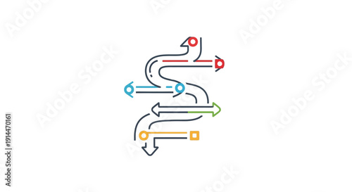 Colorful arrows pointing different directions.