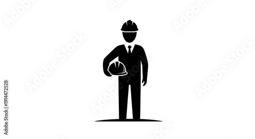 Stylish Businessman Holding a Briefcase in Black and White