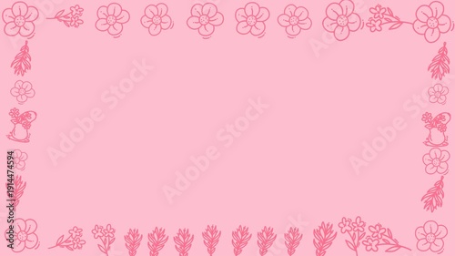 Wallpaper Mural Seamless pattern with hand drawn sketches of beauty flowers. suitable for backgrounds, branding, digital content, and videos Torontodigital.ca