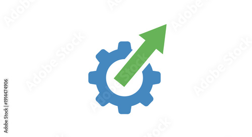 Free Download Gear with green arrow icon. - GFXLoad