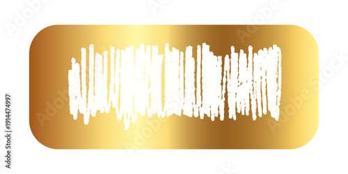 Golden scratch card surface with scraped texture. Shiny metallic scratchcard, lotto winner, money prize or sale coupon template isolated on white background. Eps10