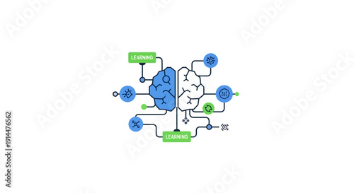 Blue and green circuit board components.