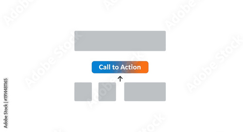 Call to Action Button Graphic Design Element.