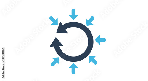 Circular Arrows Symbolizing Rotation and Cycle.