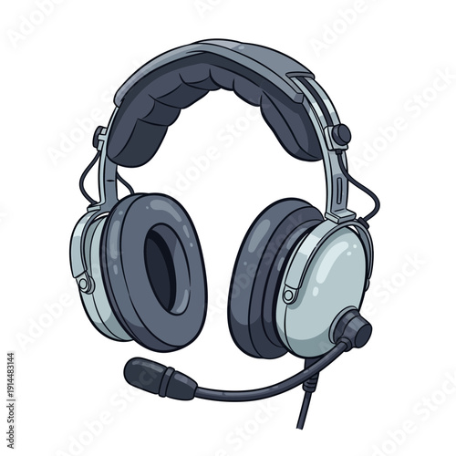 Professional Aviation Headset with Microphone