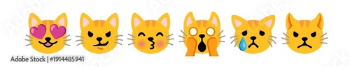 Cat Emoji Expression Set
