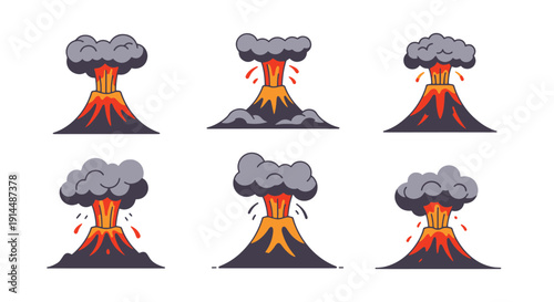 Eruption Line art digital illustration soft colorful abstract