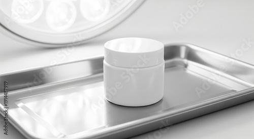 Wallpaper Mural Face cream moisturiser jar and product sample on glass, beauty and skincare, cosmetic science Torontodigital.ca