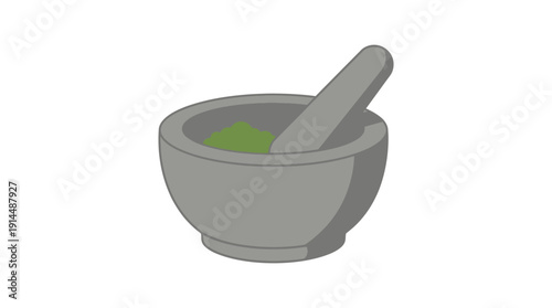 Mortar d flat vector isolated white background