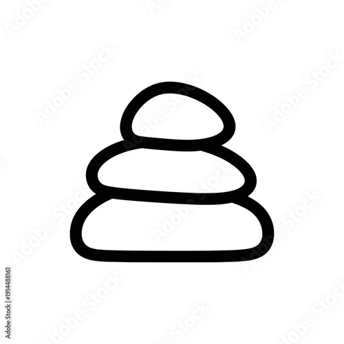 Minimalist Stack of Smooth Rocks for Meditation and Relaxation