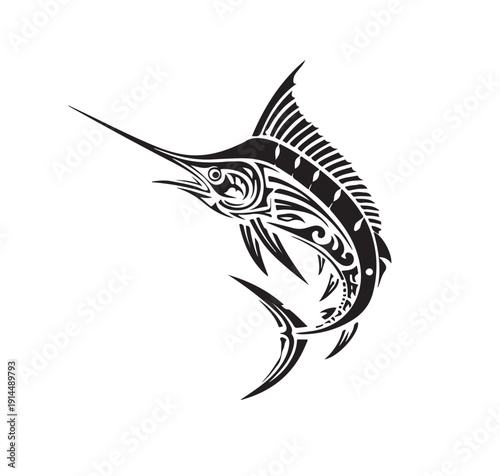 marlin fish vector