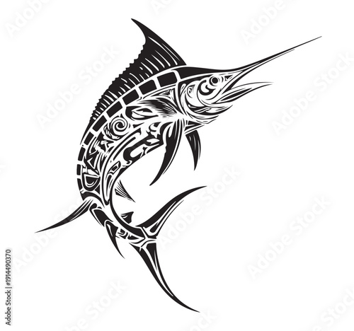 marlin fish vector,