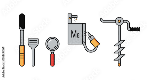 Fire Starter Line abstract color composition illustration