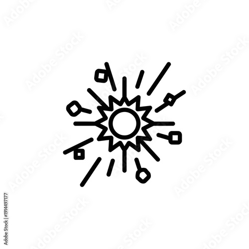 Abstract Spark Illustration Representing Energy and Dynamic Motion