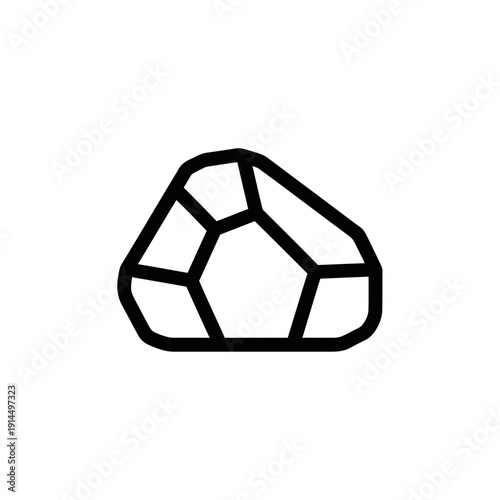 Close-up of a Small Glass Rock with Clear Details and Transparent Appearance