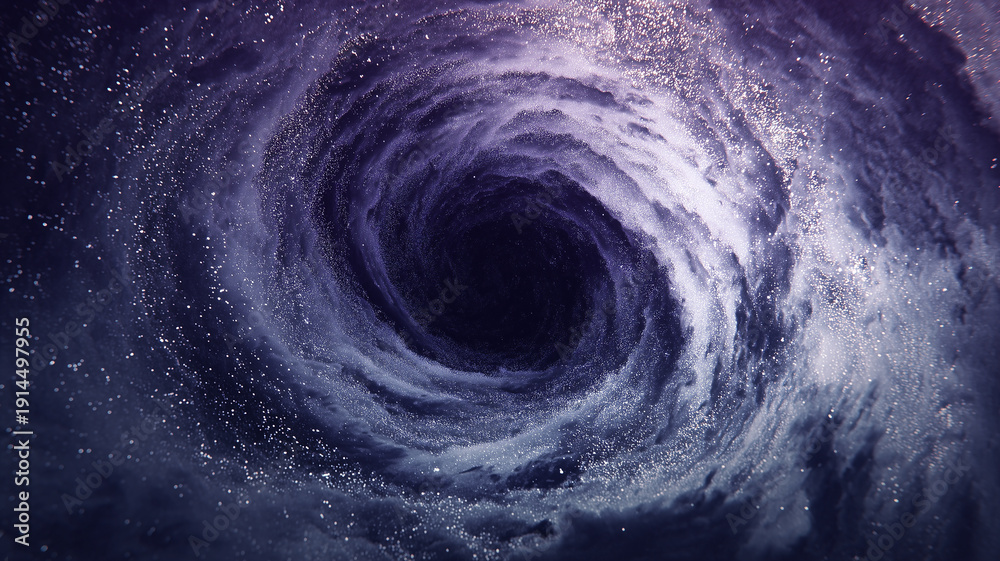 Fototapeta premium 狂気に飲み込まれる暗黒スパイラル背景｜崩壊イメージ