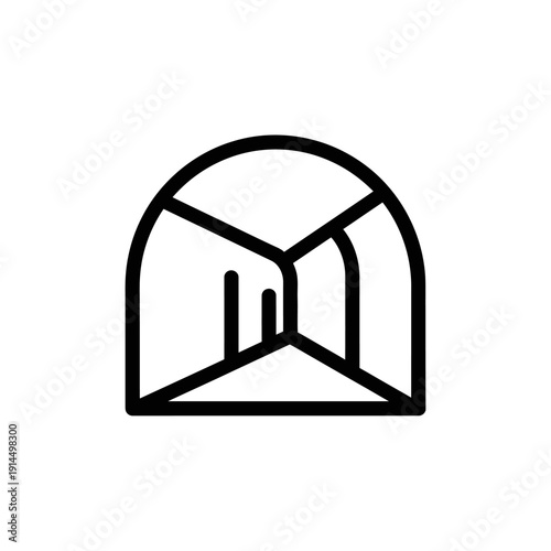 Minimalist Line Art Illustration of Contemporary Architectural Structure