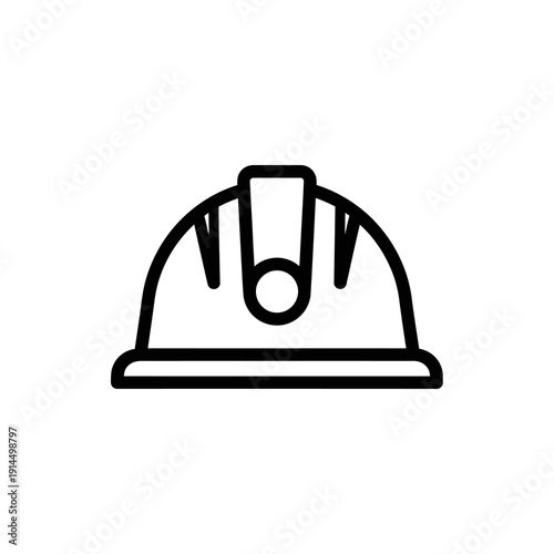 Safety Helmet Icon for Construction and Industrial Safety Awareness