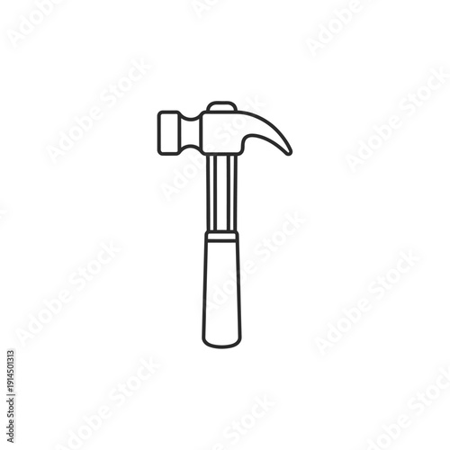 Close-Up of a Hammer for Construction and DIY Projects in a Neutral Setting