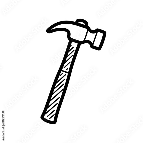 Close-up of Hammer Tool for Construction or DIY Projects
