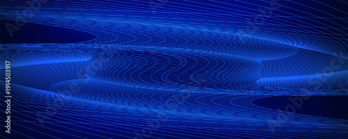 Empty futuristic digital box room. Wireframe grid template in perspective