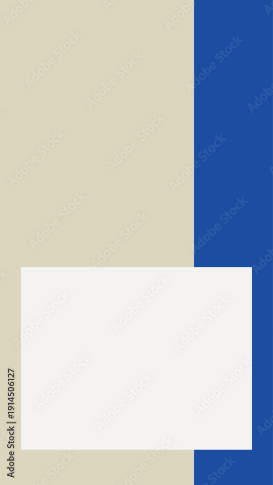 Fototapeta premium Beige blue frame phone wallpaper, collage element vector