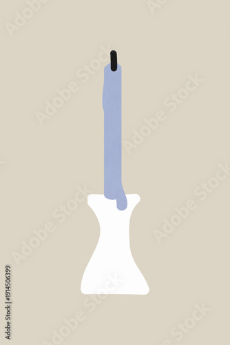 Blue candlestick doodle vector