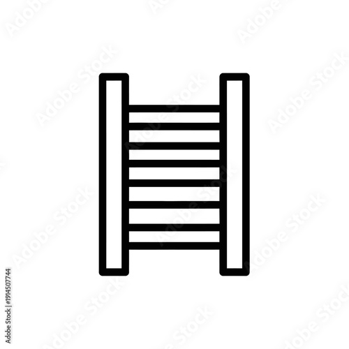 Minimalist ladder icon representing construction, safety, and elevation concepts