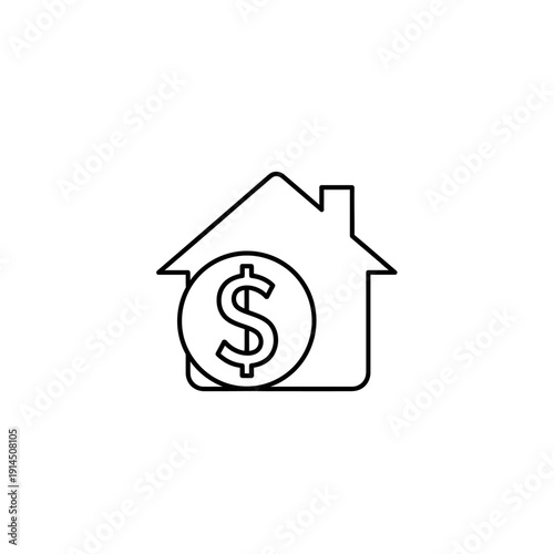 Financial Growth and Investment Concept with House and Dollar Symbol