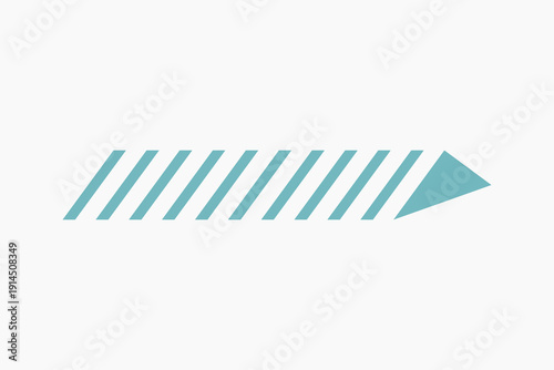 Minimalist diagonal striped arrow illustration vector