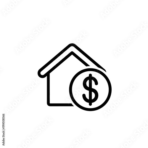 Real Estate Investment Concept Illustration with house and dollar sign