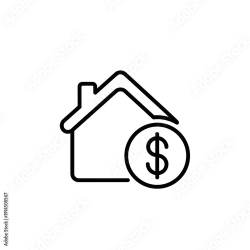 Real Estate Investment Concept with House and Dollar Symbol Illustration