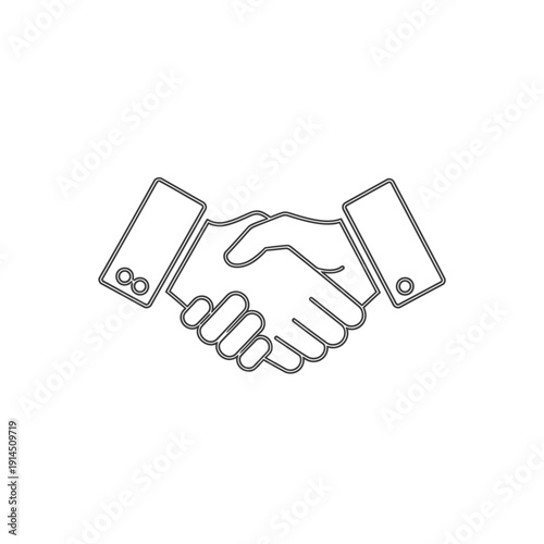 Professional Handshake Illustration Symbolizing Agreement and Collaboration
